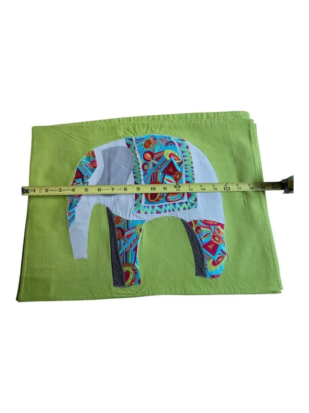 Crate & Barrel Embroidered Elephant Placemats Set Of 5
